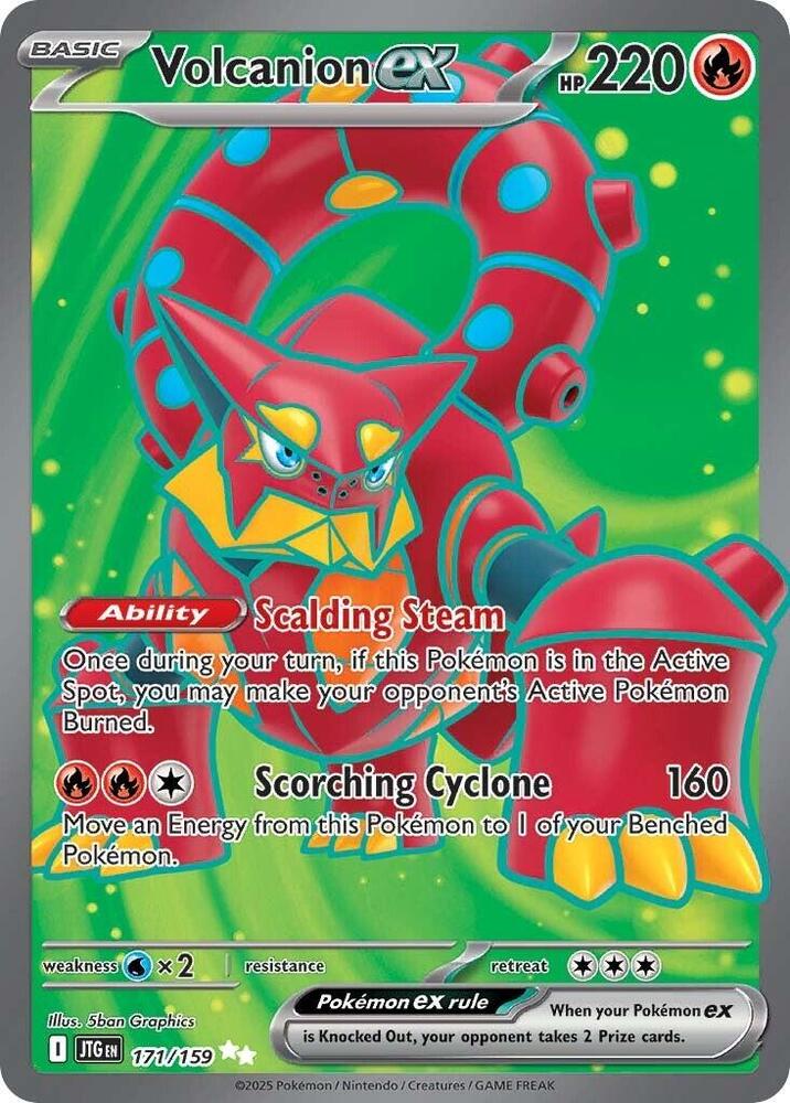 Volcanion ex 171/159 Holofoil, Journey Together Pokémon card