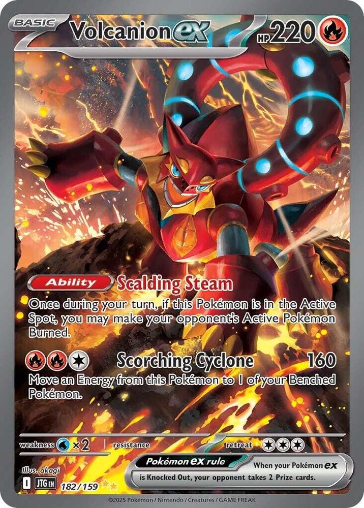 Volcanion ex 182/159 Holofoil, Journey Together Pokémon card