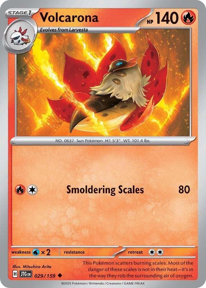 Volcarona 029/159 Reverse Holofoil, Journey Together Pokémon card