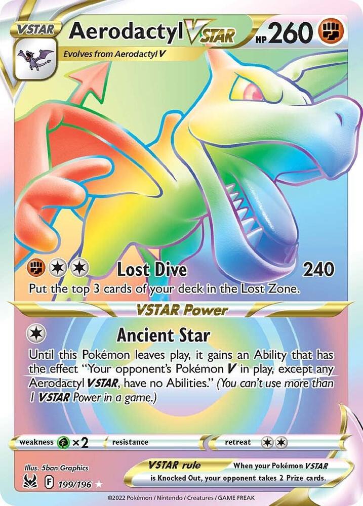 Aerodactyl VSTAR 199/196 Holofoil — Lost Origin Pokémon card