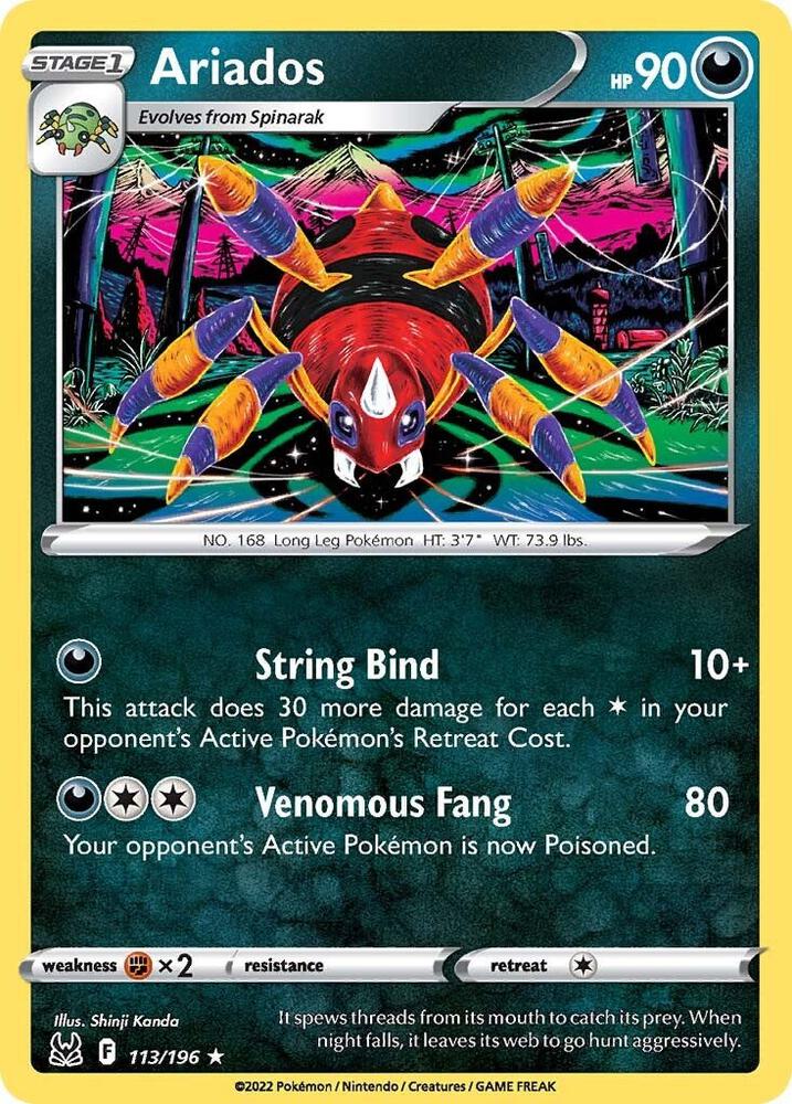 Ariados 113/196 — Lost Origin Pokémon card