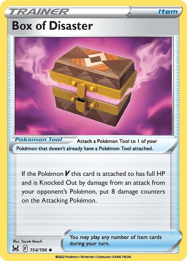 Box of Disaster 154/196 Reverse Holofoil — Lost Origin Pokémon card