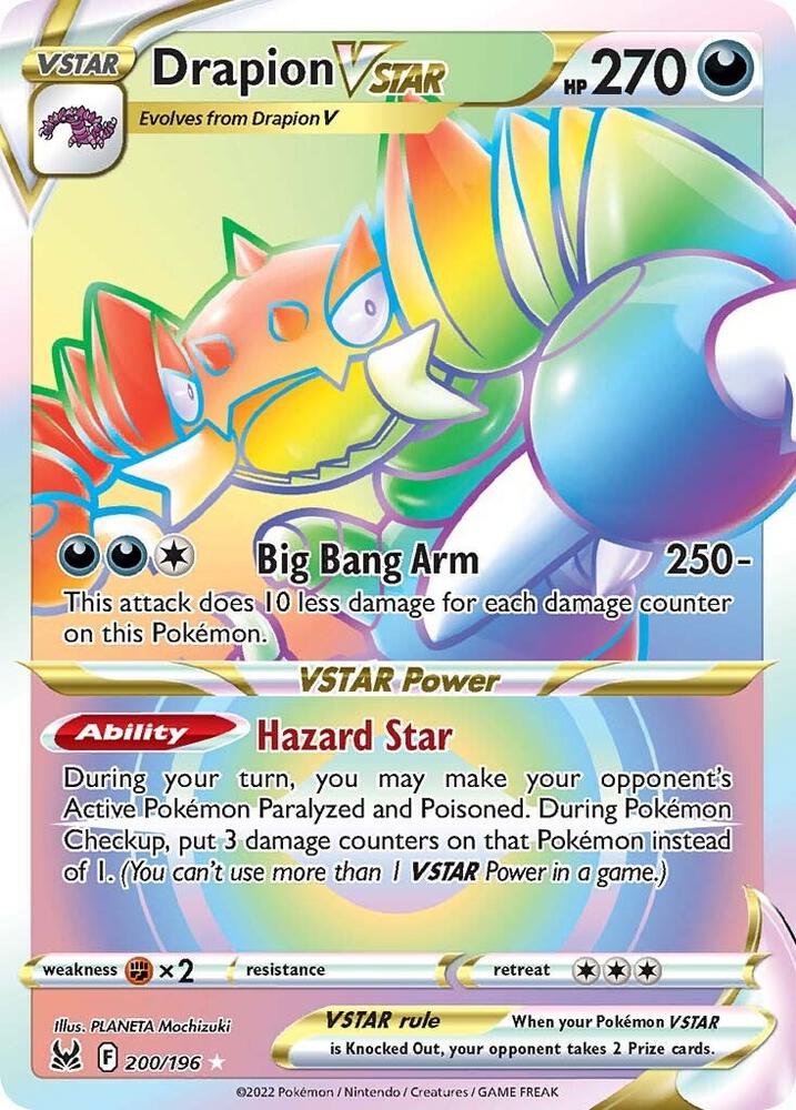 Drapion VSTAR 200/196 Holofoil — Lost Origin Pokémon card