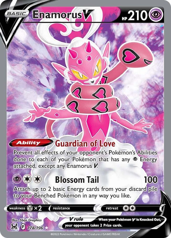 Enamorus V 178/196 Holofoil — Lost Origin Pokémon card