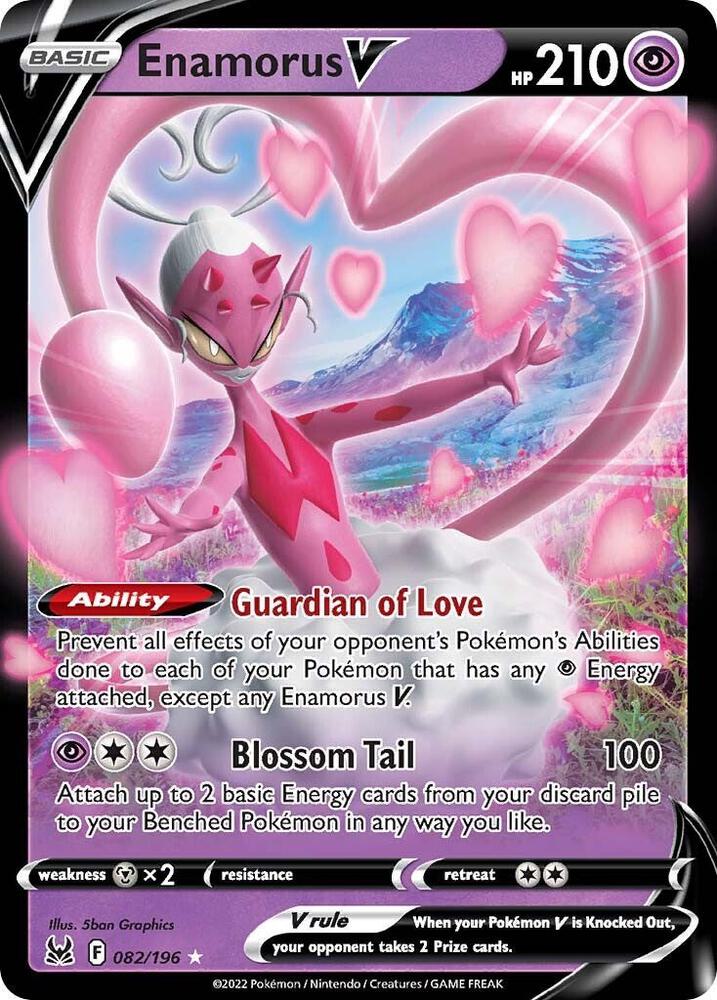 Enamorus V 082/196 Holofoil — Lost Origin Pokémon card