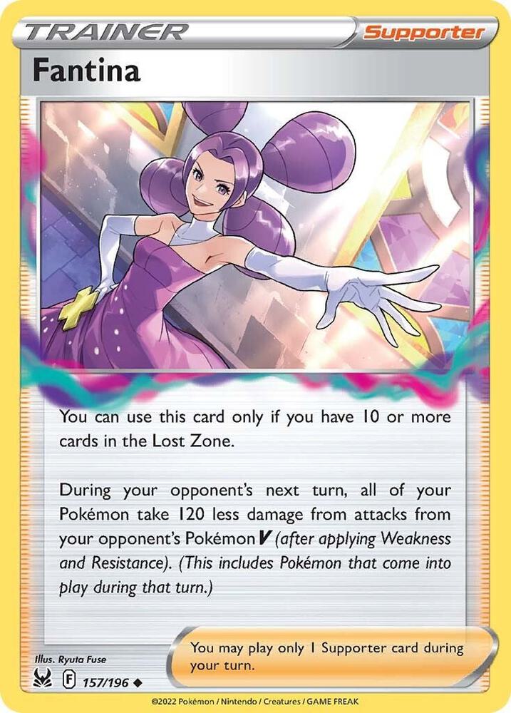 Fantina 157/196 Reverse Holofoil — Lost Origin Pokémon card