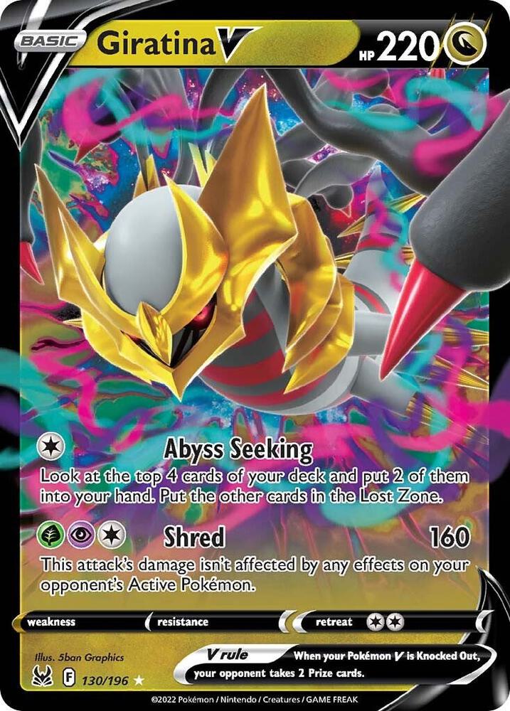Giratina V 130/196 Holofoil — Lost Origin Pokémon card