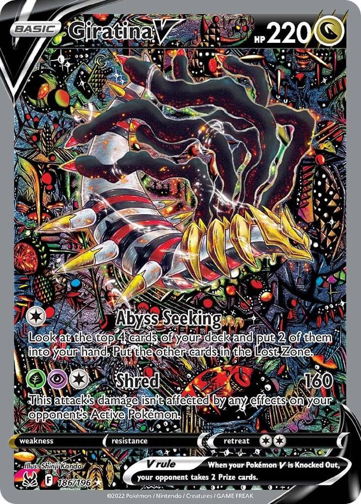 Giratina V 186/196 Holofoil — Lost Origin Pokémon card