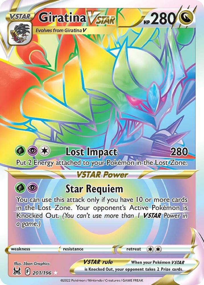 Giratina VSTAR 201/196 Holofoil — Lost Origin Pokémon card