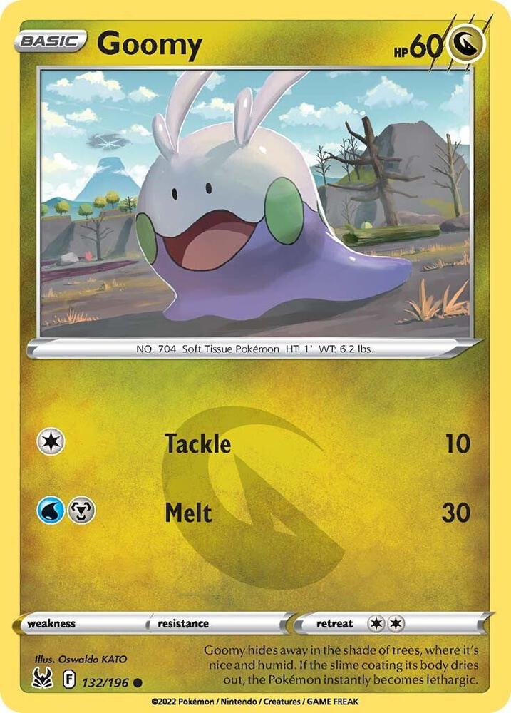Goomy 132/196 Reverse Holofoil — Lost Origin Pokémon card