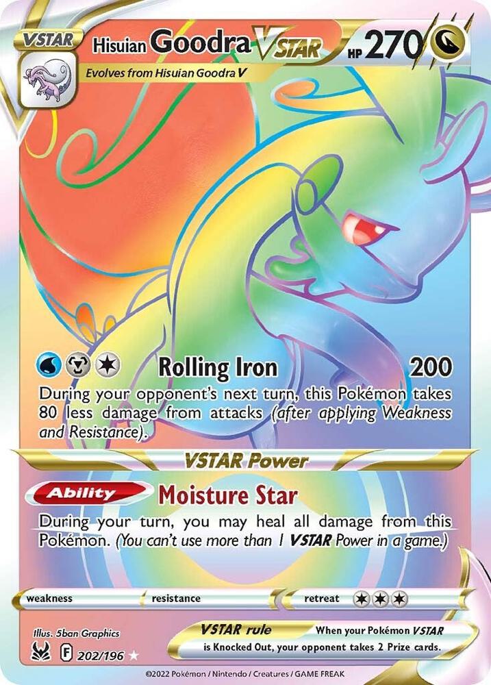 Hisuian Goodra VSTAR 202/196 Holofoil — Lost Origin Pokémon card