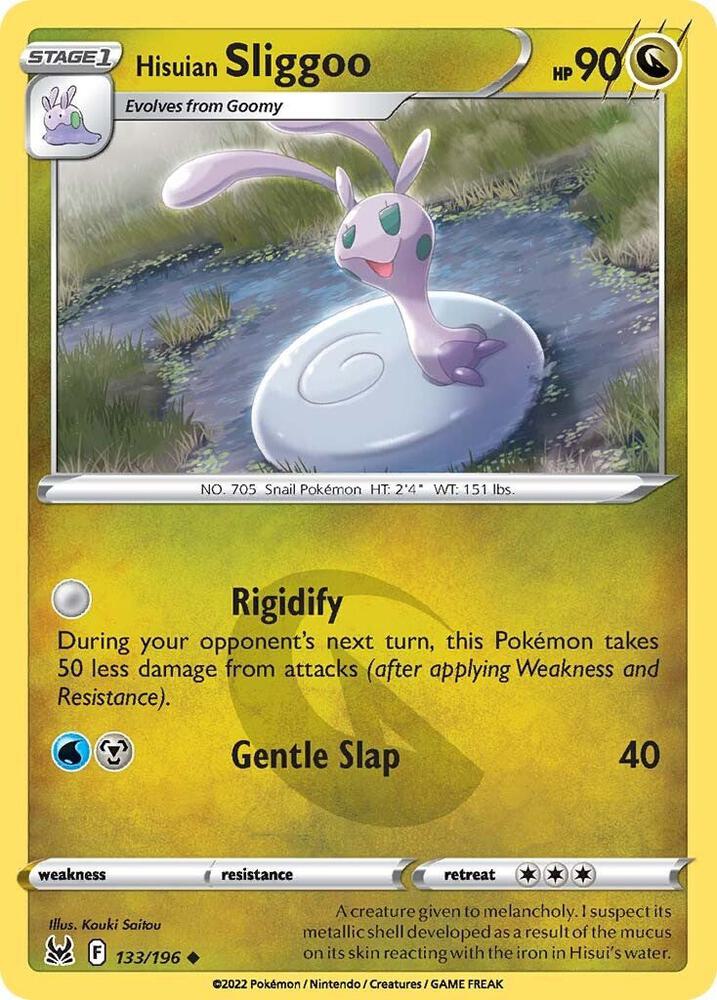 Hisuian Sliggoo 133/196 Reverse Holofoil — Lost Origin Pokémon card