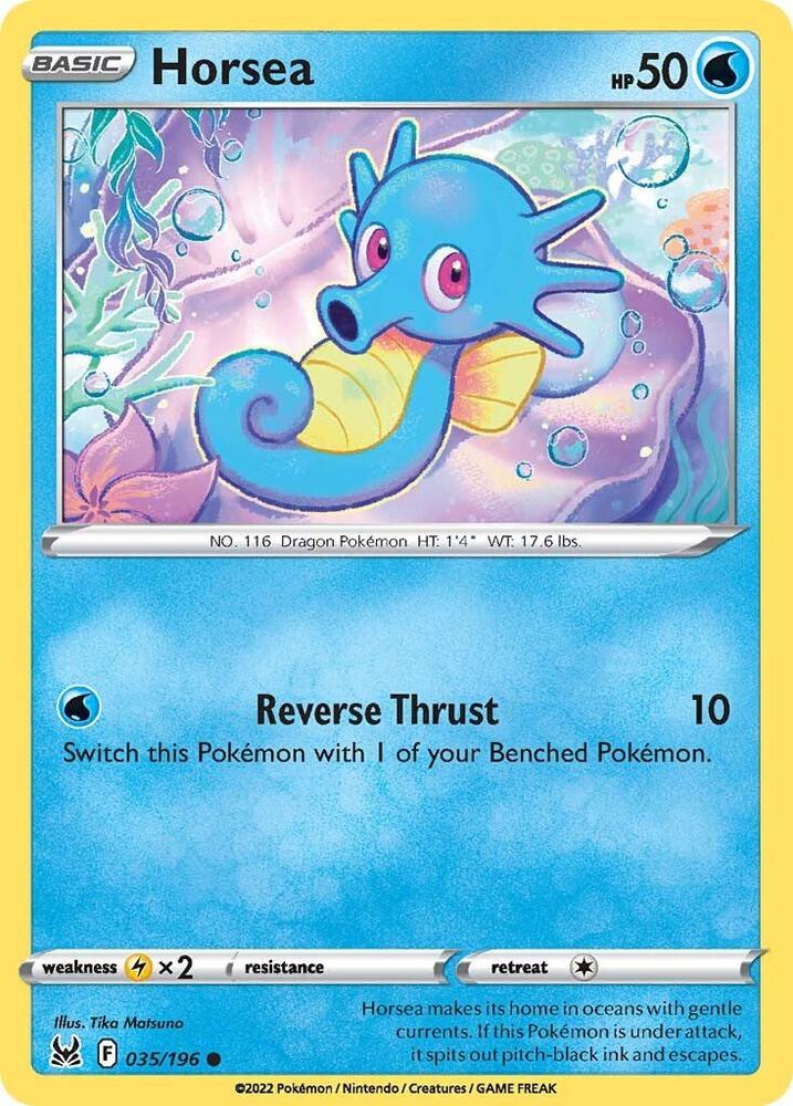 Horsea 035/196 — Lost Origin Pokémon card