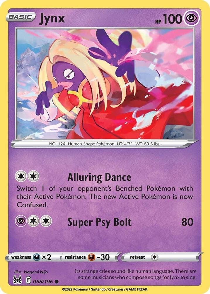 Pokemon - Lost Origin - Jynx - 068/196 - Reverse Holofoil