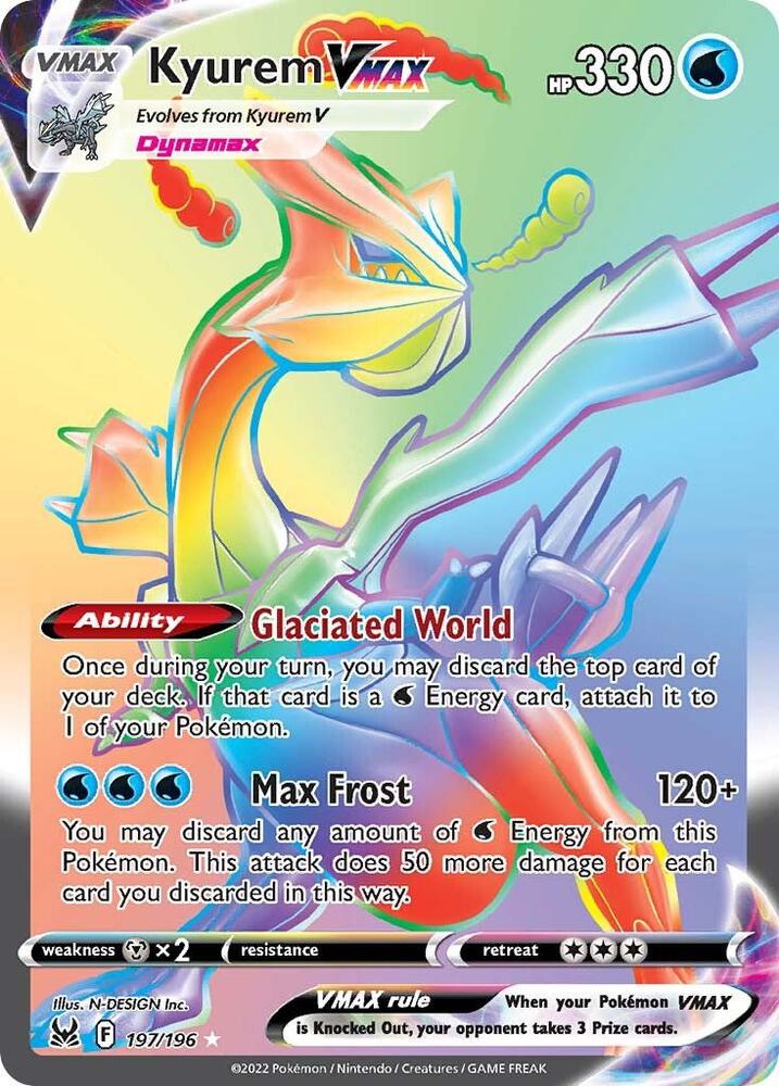 Kyurem VMAX 197/196 Holofoil — Lost Origin Pokémon card