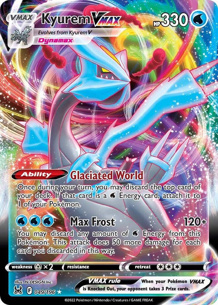 Kyurem VMAX 049/196 Holofoil — Lost Origin Pokémon card