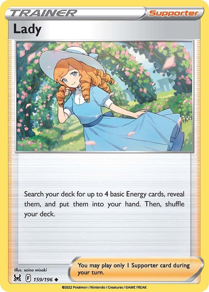 Lady 159/196 Reverse Holofoil — Lost Origin Pokémon card