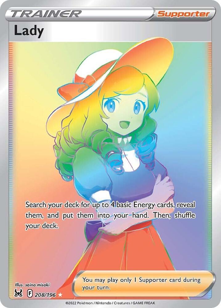 Lady 208/196 Holofoil — Lost Origin Pokémon card
