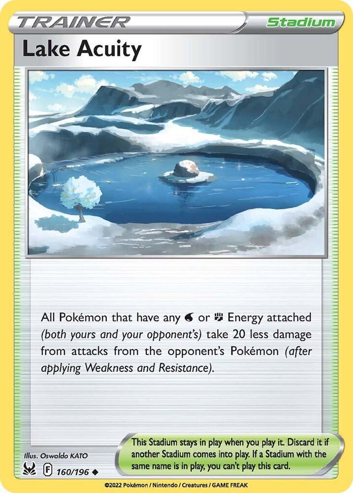 Lake Acuity 160/196 — Lost Origin Pokémon card