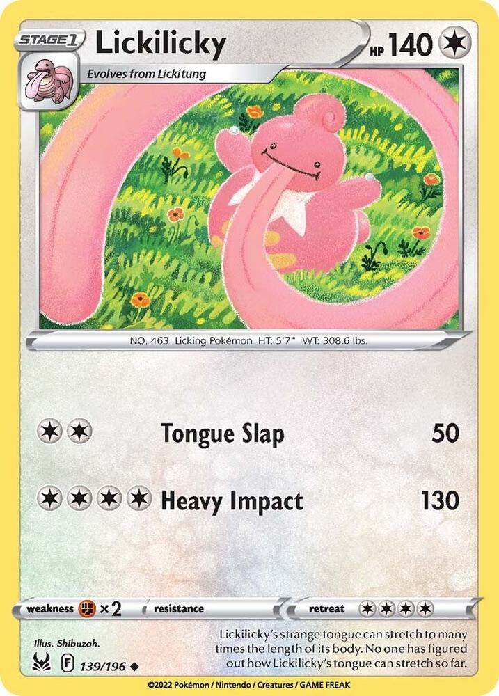 Lickilicky 139/196 — Lost Origin Pokémon card