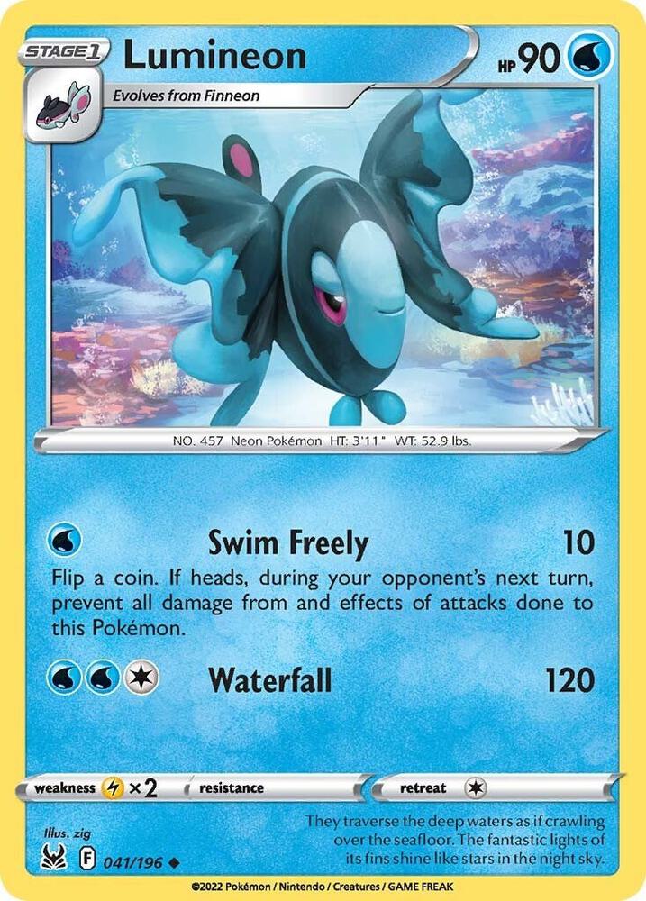 Lumineon 041/196 — Lost Origin Pokémon card