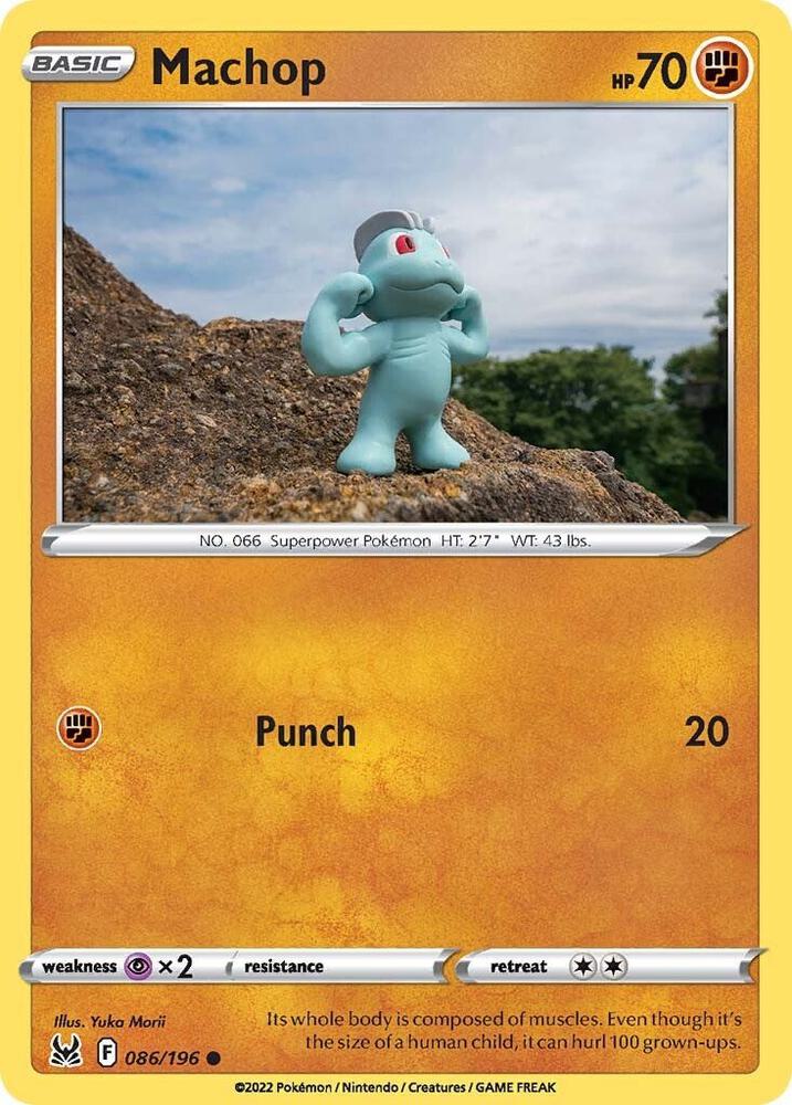 Machop 086/196 Reverse Holofoil — Lost Origin Pokémon card