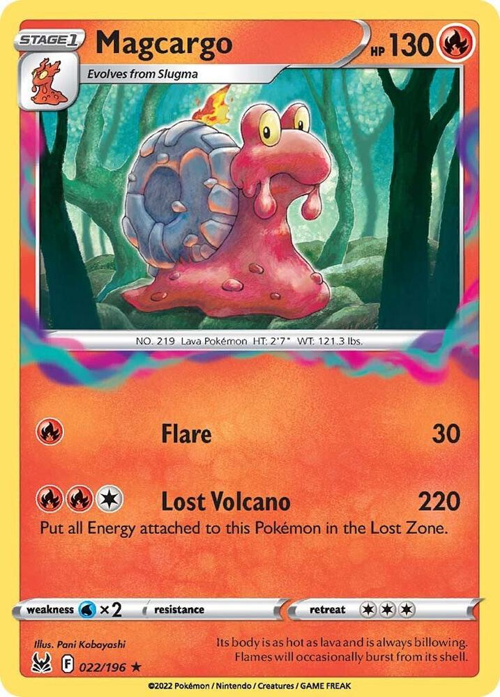 Magcargo 022/196 Reverse Holofoil — Lost Origin Pokémon card
