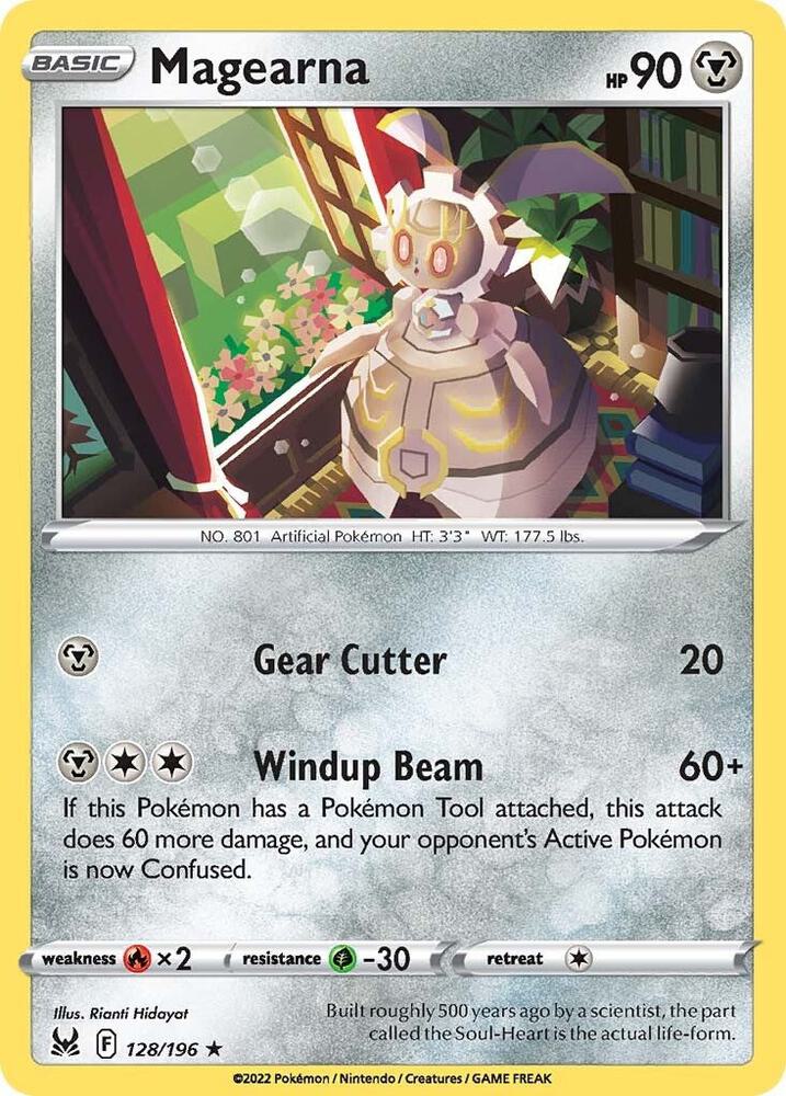 Magearna 128/196 Reverse Holofoil — Lost Origin Pokémon card