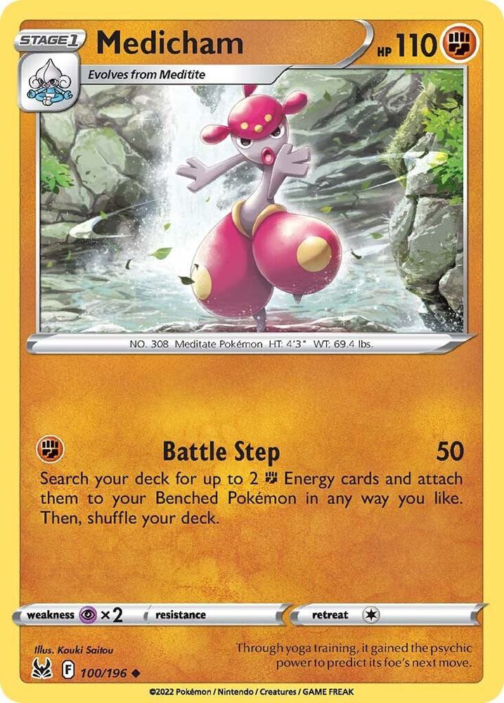Medicham 100/196 — Lost Origin Pokémon card