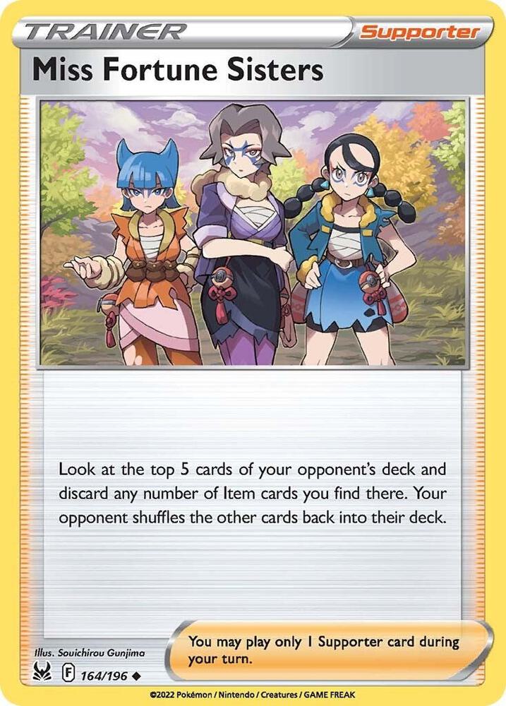 Pokemon - Lost Origin - Miss Fortune Sisters - 164/196 - Reverse Holofoil