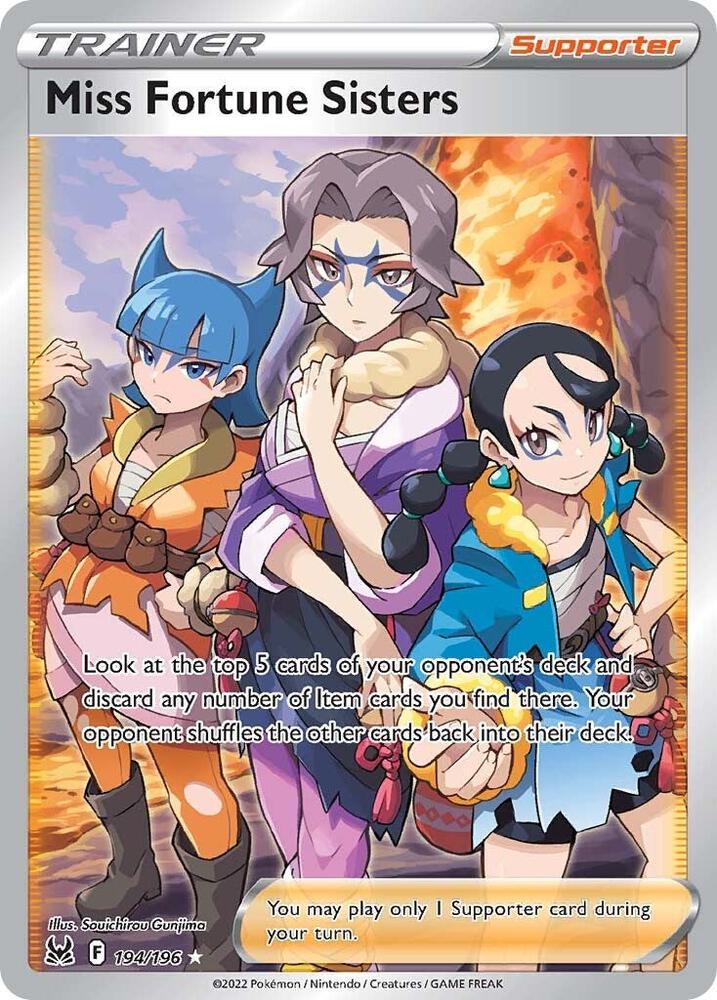 Miss Fortune Sisters 194/196 Holofoil — Lost Origin Pokémon card