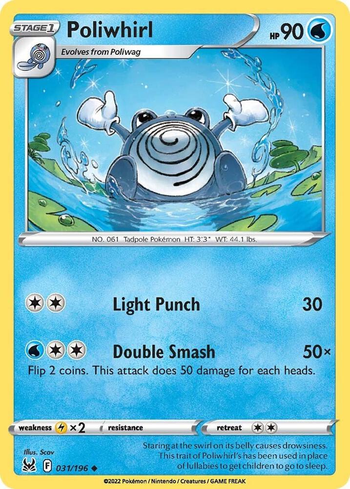 Poliwhirl 031/196 — Lost Origin Pokémon card