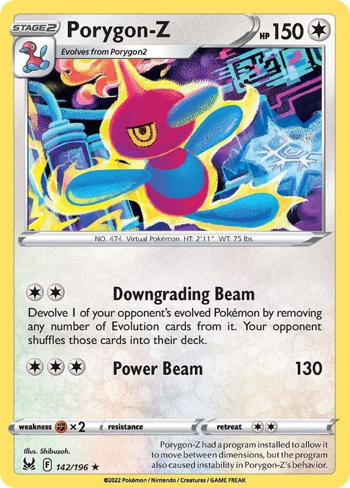 Porygon-Z 142/196 — Lost Origin Pokémon card