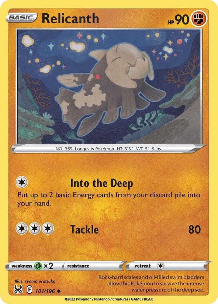Relicanth 101/196 — Lost Origin Pokémon card
