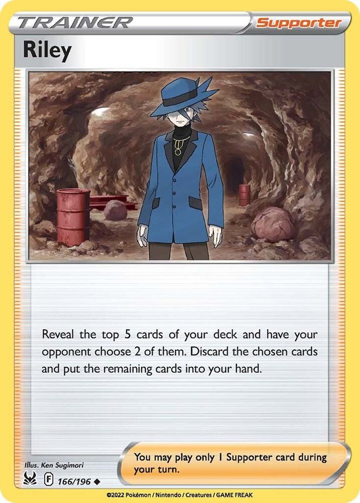 Riley 166/196 Reverse Holofoil — Lost Origin Pokémon card