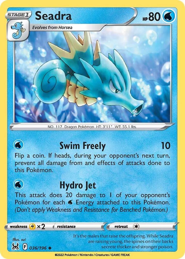 Seadra 036/196 — Lost Origin Pokémon card
