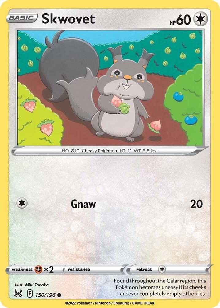 Skwovet 150/196 — Lost Origin Pokémon card