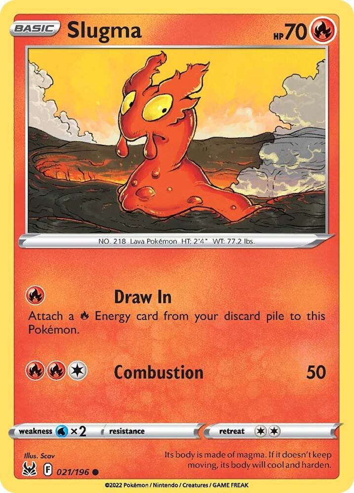 Slugma 021/196 — Lost Origin Pokémon card