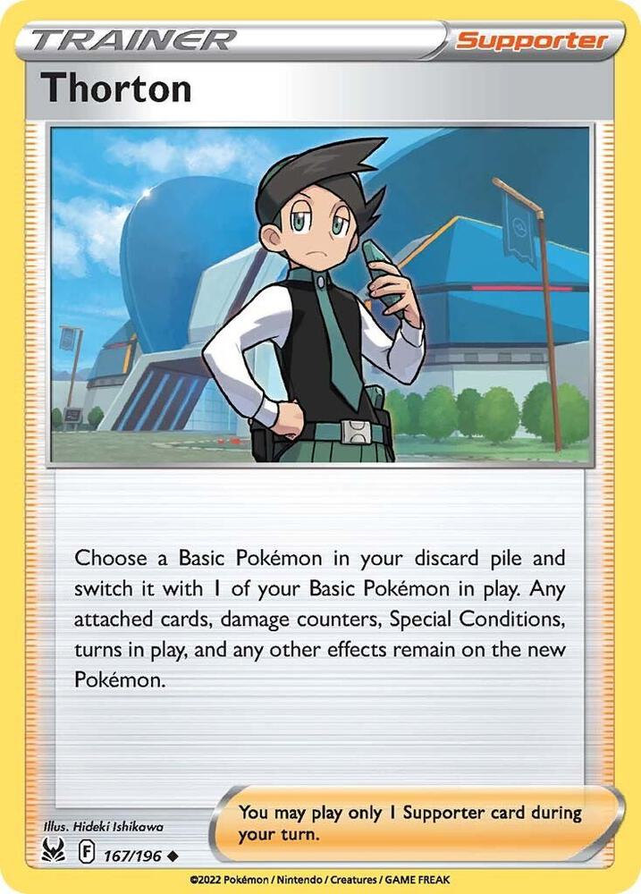 Thorton 167/196 Reverse Holofoil — Lost Origin Pokémon card