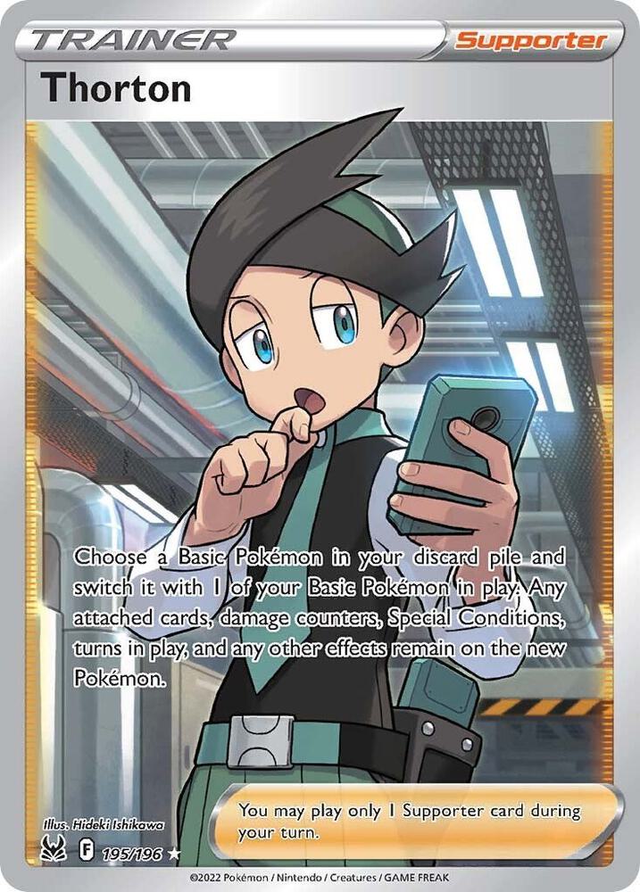 Thorton 195/196 Holofoil — Lost Origin Pokémon card
