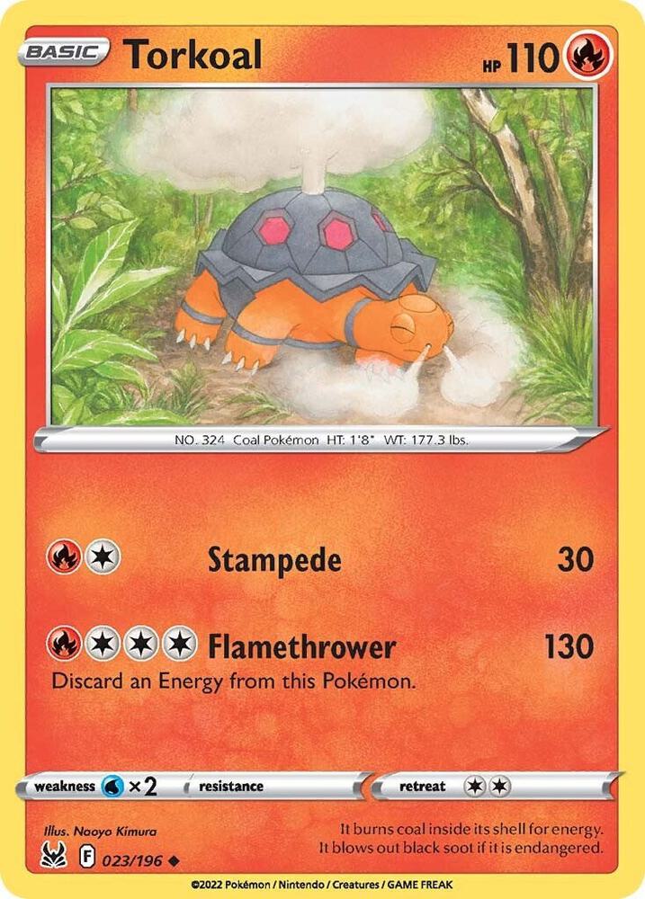 Torkoal 023/196 — Lost Origin Pokémon card