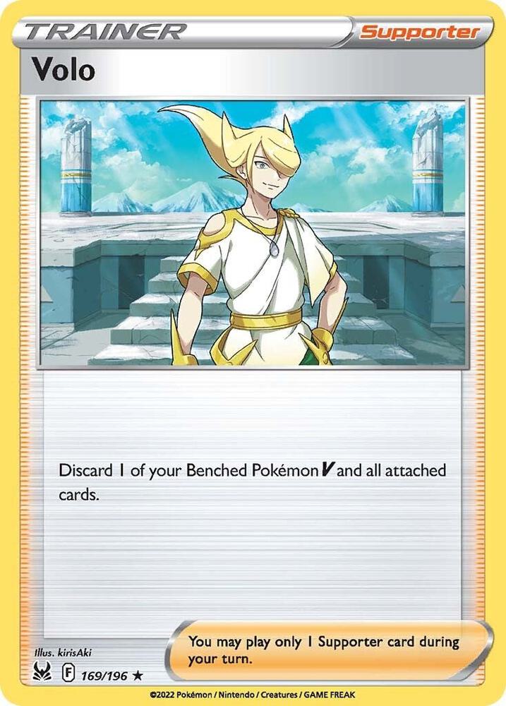 Volo 169/196 Holofoil — Lost Origin Pokémon card