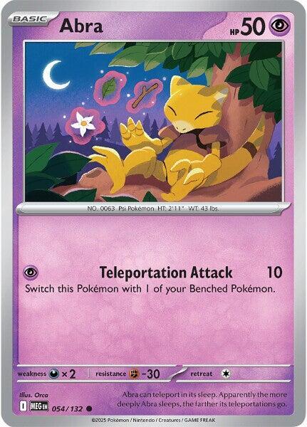 Pokemon - Mega Evolution - Abra - 054/132 - Reverse Holofoil
