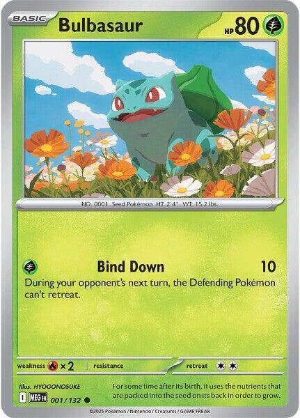 Bulbasaur 001/132 — Mega Evolution Pokémon card