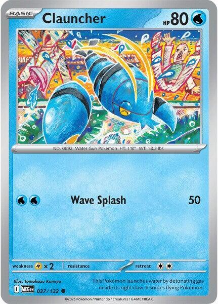 Clauncher 037/132 — Mega Evolution Pokémon card