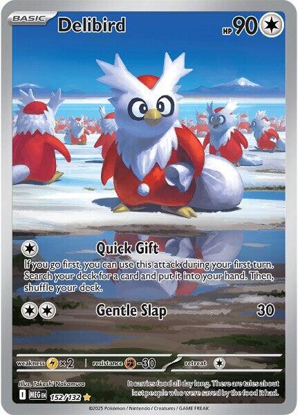 Delibird 152/132 Holofoil — Mega Evolution Pokémon card
