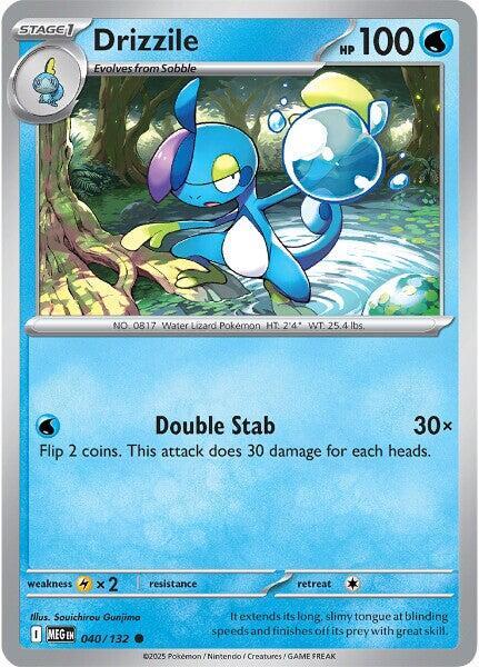 Drizzile 040/132 Reverse Holofoil — Mega Evolution Pokémon card