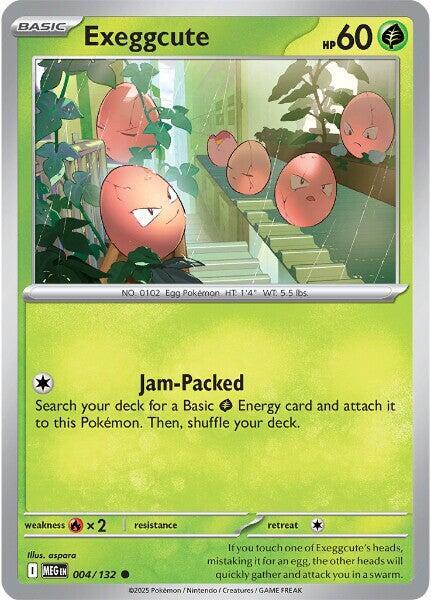 Exeggcute 004/132 Reverse Holofoil — Mega Evolution Pokémon card