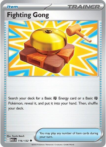 Fighting Gong 116/132 Reverse Holofoil — Mega Evolution Pokémon card