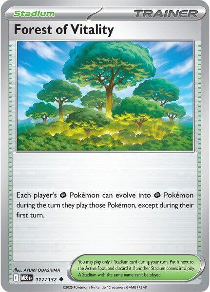 Forest of Vitality 117/132 Reverse Holofoil — Mega Evolution Pokémon card